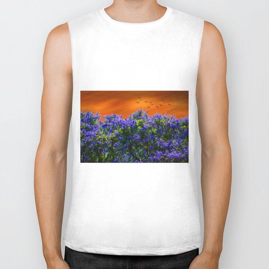 Purple forest Biker Tank