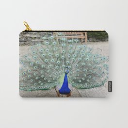Peacock in Ireland Carry-All Pouch | Bird, Malahidecastle, Peacockbird, Outdoors, Peacock, Ireland, Peacockposter, Animal, Digital, Feathers 