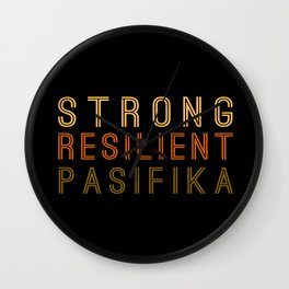 Strong Resilient Pasifika Wall Clock