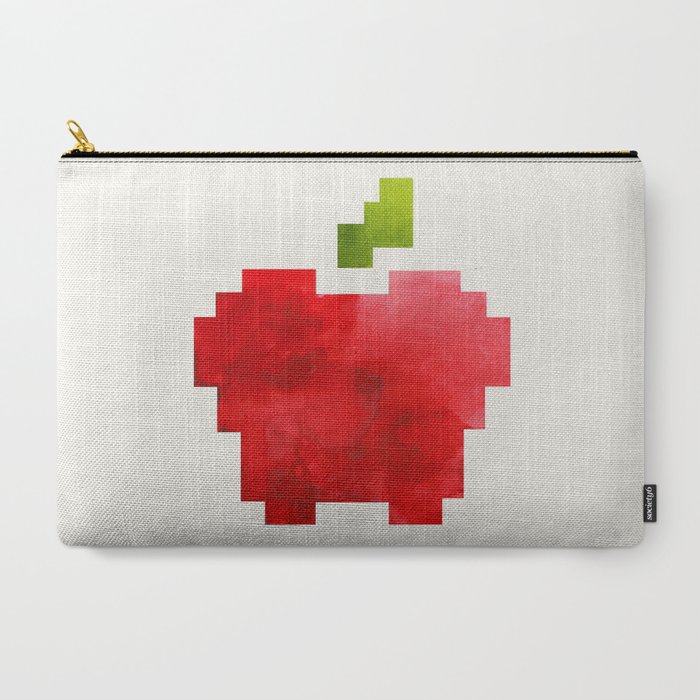 Red Macintosh Apple Watercolor Painting Pixel Digital Art