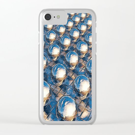Abstract Spheres In A Row Clear iPhone Case