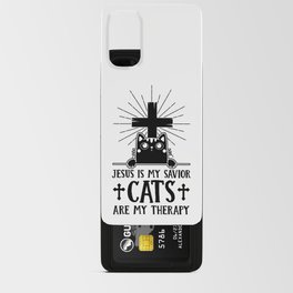 Jesus Is My Savior Cats Are My Therapy Android Card Case