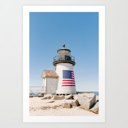 Brant Point Lighthouse, Nantucket, Massachusetts  Art Print