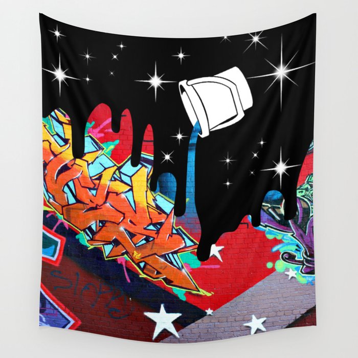 Graffiti wall tapestry on sale