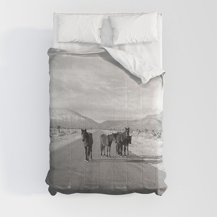 Spring Mountain Wild Horses Comforter