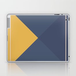 Aina - Blue and Yellow Geometric Triangle Shaped Square Art Pattern Laptop Skin