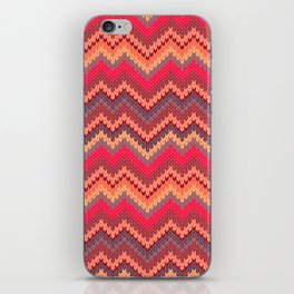 Knitted Textured Wave Pink iPhone Skin