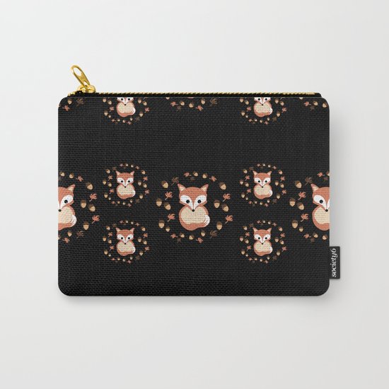 foxes in autumn. Pattern. Carry-All Pouch