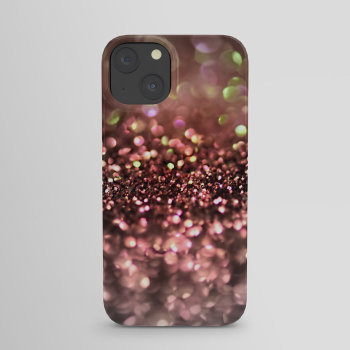 Copper gray and black shiny glitter print - Sparkle Luxury Backdrop iPhone Case