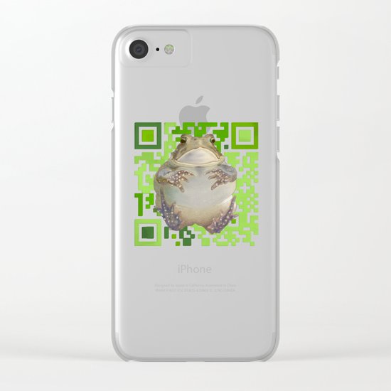 EcoQR Toad Clear iPhone Case