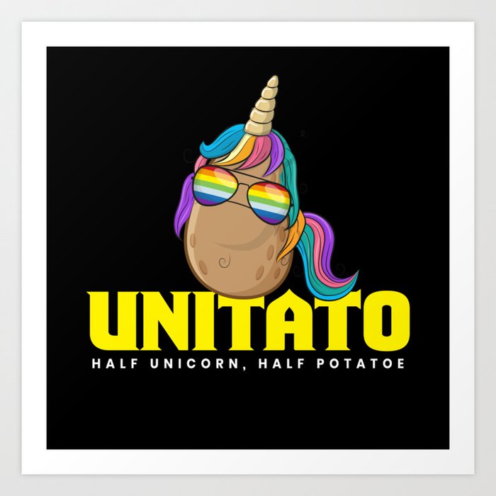 Unitato Potato Unicorn Art Print