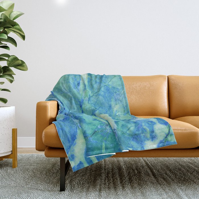 Sea blue throw blanket sales