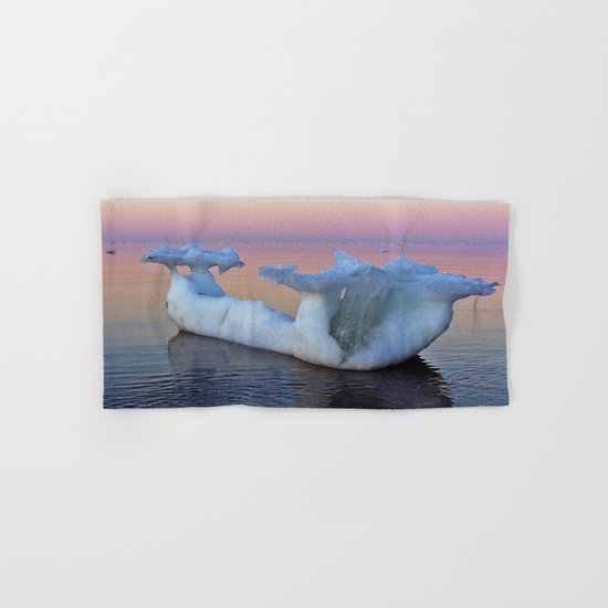 Viking Iceship on the Sea Hand & Bath Towel