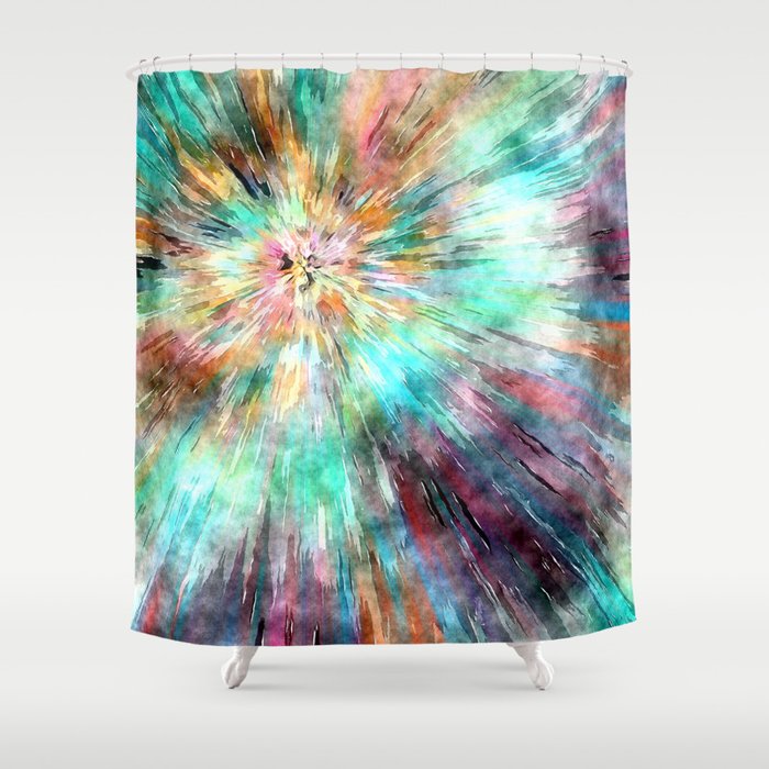 Colorful Tie Dye Shower Curtain By Perkinsdesigns Society6