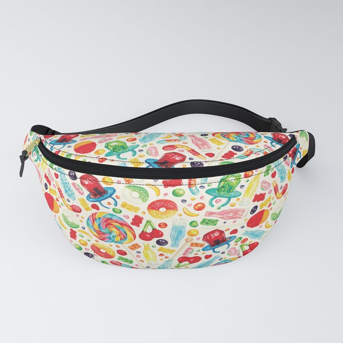 Candy Pattern - White Fanny Pack