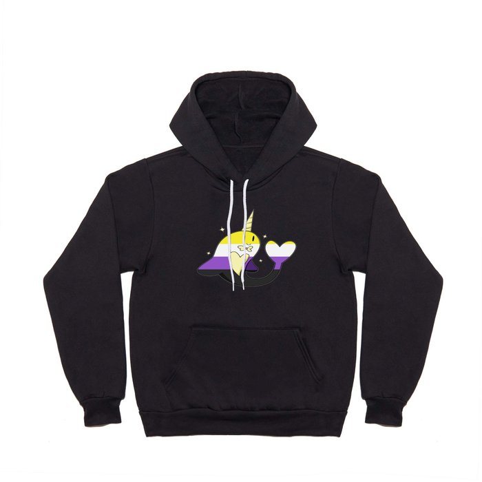 Nonbinary Pride Narwhal Hoody