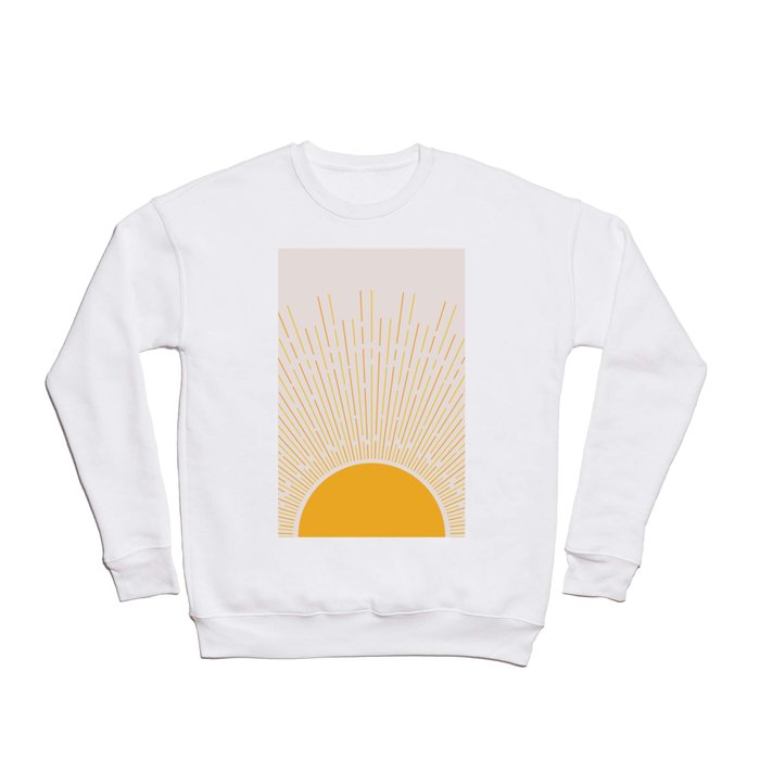 Sun Rise Art, Horizontal boho Sun Crewneck Sweatshirt