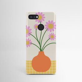 PINK FLOWERS IN A VASE Android Case