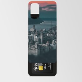 New York City Manhattan skyline and Central Park aerial view at sunset Android Card Case
