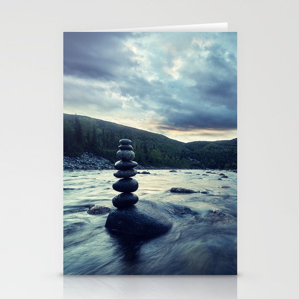 Balance in the River Stationery Cards