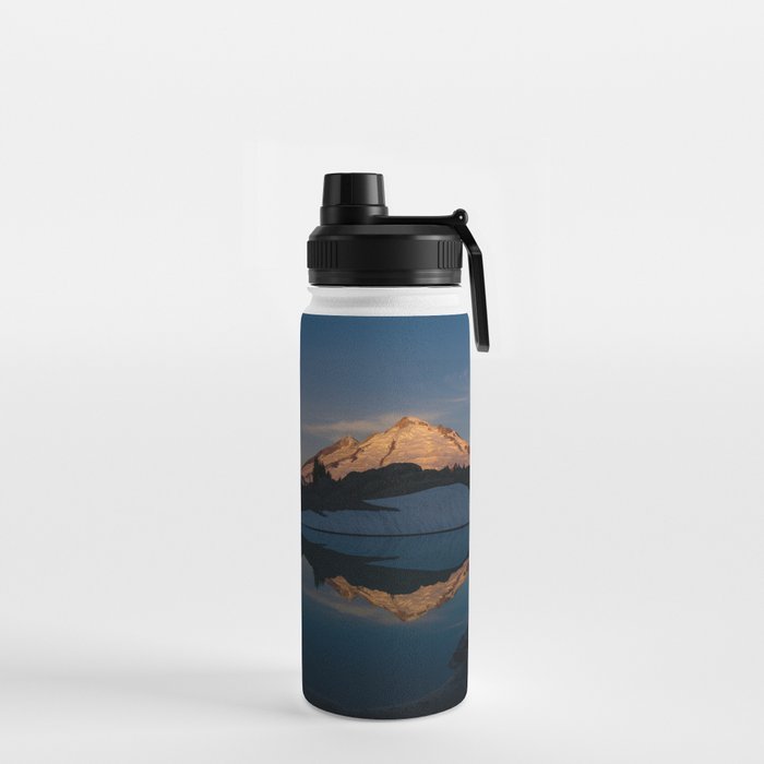 Mt. Baker at dawn Water Bottle