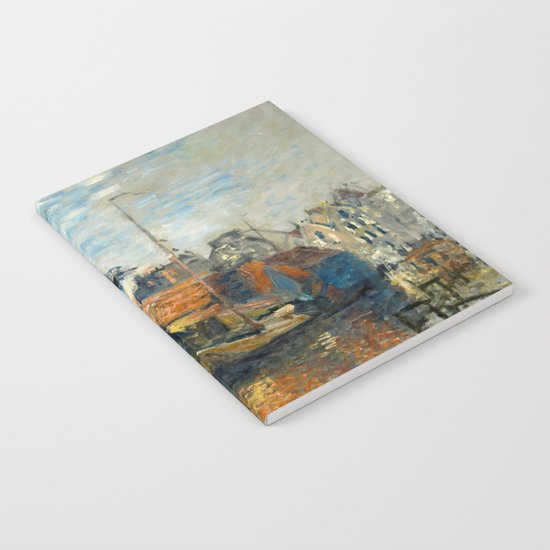 Claude Monet The Windmill Amsterdam 1871 Notebook By