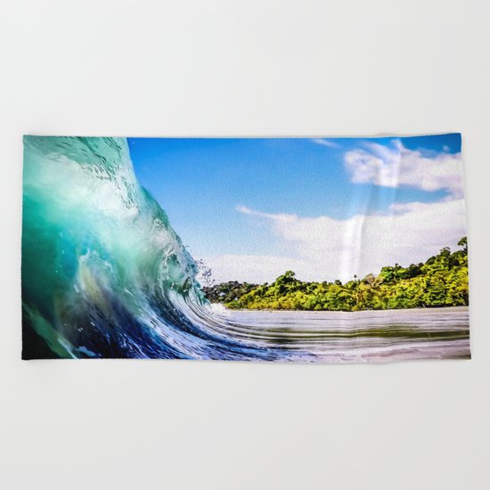 Tropical Wave Beach Towel