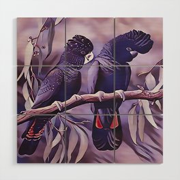 Red Tailed Black Cockatoo Wood Wall Art