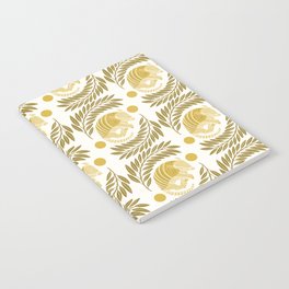 Sleepy Armadillo – Yellow Pattern Notebook