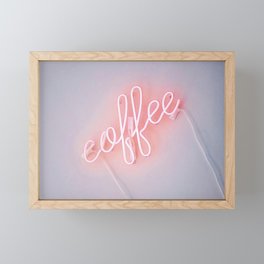 Neon Coffee Framed Mini Art Print