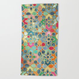 Gilt & Glory - Colorful Moroccan Mosaic Beach Towel