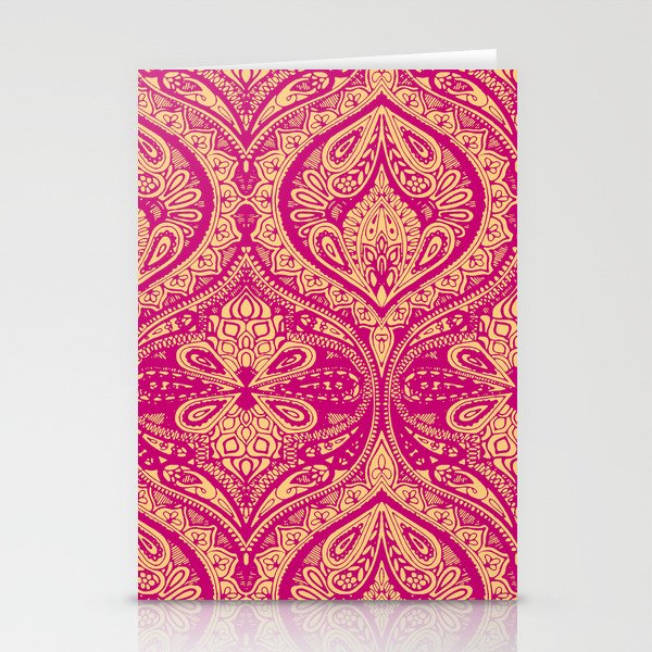 Simple Ogee Pink Stationery Cards