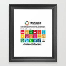 Global Goals Poster Gifts Framed Art Print