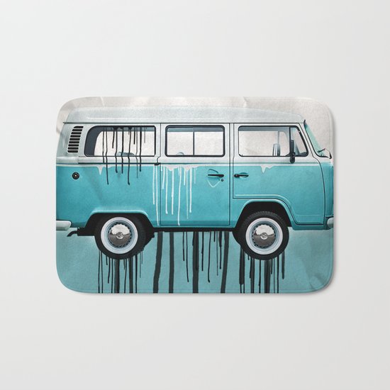kombie 2 tone paint job Bath Mat