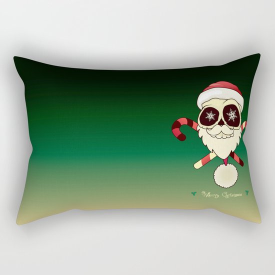 Santa skull Rectangular Pillow
