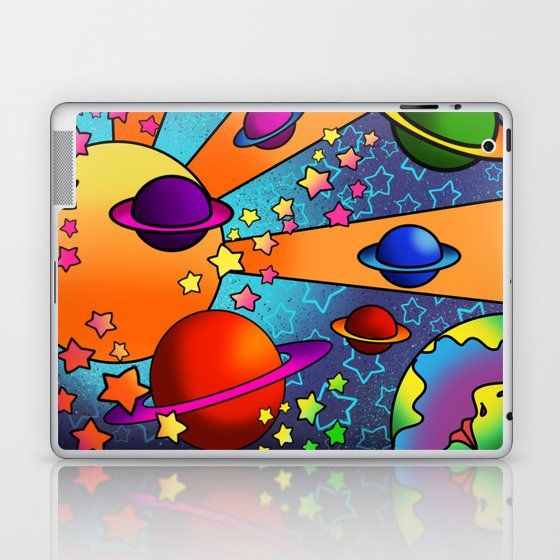 spacey groovy, peter max inspired Laptop & iPad Skin