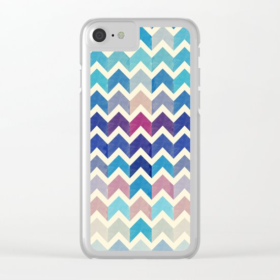 Chevron Pattern VIII Clear iPhone Case