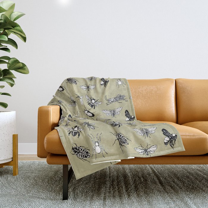 Insects pattern Throw Blanket