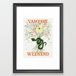 Vampire Weekend Band Poster, Father of the Bride, snake Framed Art Print