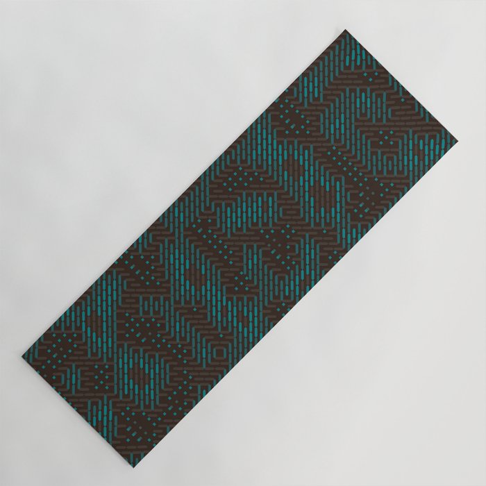 Green Geometric Pattern Design Yoga Mat