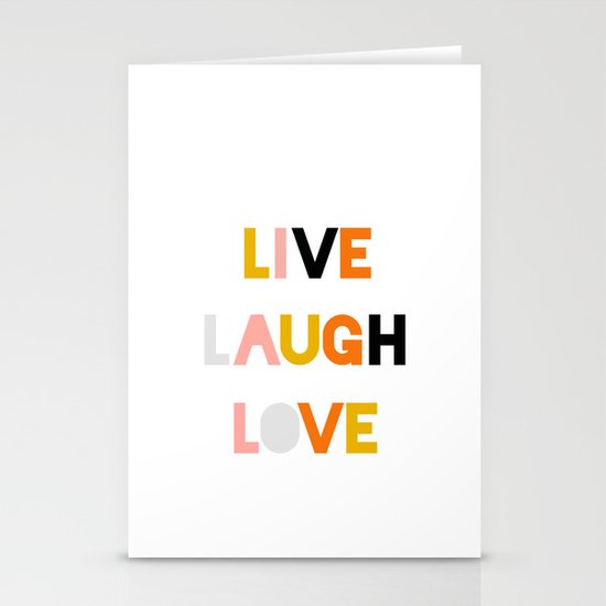 LIVE LAUGH LOVE Stationery Cards