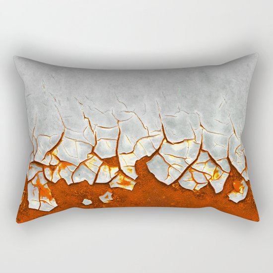 Rust and Grey Rectangular Pillow