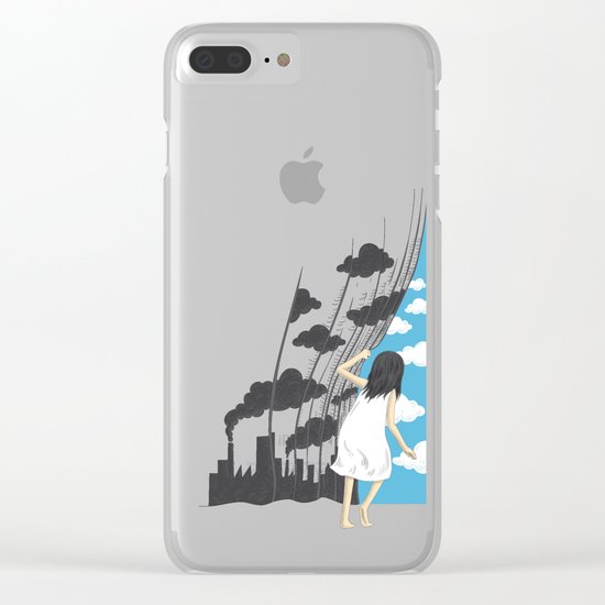 Hey Mr. Blue Sky Clear iPhone Case