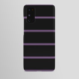Violet utility stripes on black Android Case