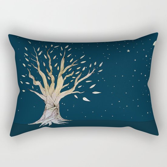 Moonlit Tree Rectangular Pillow