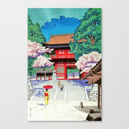 Spring in Kurama Temple Fujishima Takeji Canvas Print