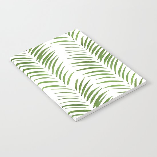 Herringbone Green Nature Pattern Notebook