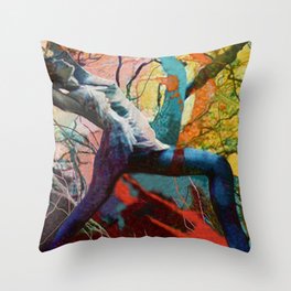 Dancing in the Forest Throw Pillow