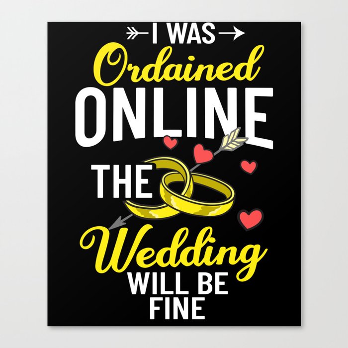Wedding Officiant Marriage Minister Funny Pastor Canvas Print