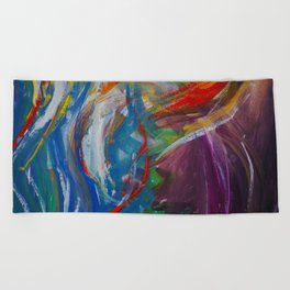 Abstract color art Beach Towel